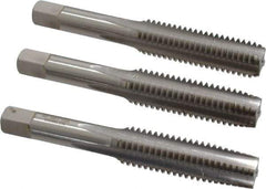 Hertel - 1/2-13 UNC, 4 Flute, Bottoming, Plug & Taper, Bright Finish, High Speed Steel Tap Set - 3-3/8" OAL, 2B/3B Class of Fit - Exact Tool & Supply