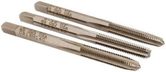 Hertel - #8-36 UNF, 4 Flute, Bottoming, Plug & Taper, Bright Finish, High Speed Steel Tap Set - 2-1/8" OAL, 2B/3B Class of Fit - Exact Tool & Supply