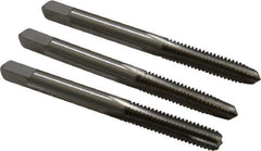 Hertel - #12-24 UNC, 4 Flute, Bottoming, Plug & Taper, Bright Finish, High Speed Steel Tap Set - 2-3/8" OAL, 2B/3B Class of Fit - Exact Tool & Supply