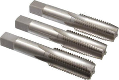 Hertel - M24x3.00 Metric Coarse, 4 Flute, Bottoming, Plug & Taper, Bright Finish, High Speed Steel Tap Set - 4-29/32" OAL, 6H Class of Fit - Exact Tool & Supply