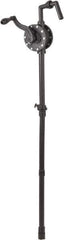 PRO-LUBE - 6 GPM, Polypropylene Hand Operated Rotary Pump - For 15 to 55 Gal Drums, For Detergents, Dispenses Petroleum Based Media & Variety of Other Fluids Such as Antifreeze, Glycerin & Windshield Fluids - Exact Tool & Supply