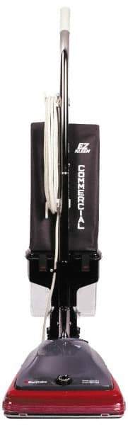 Sanitaire - Single Motor Bagless Lightweight Upright Vacuum Cleaner - 12" Cleaning Width, 5" Amps, 3-Position Adjustable Handle, Gray with Black Bag - Exact Tool & Supply