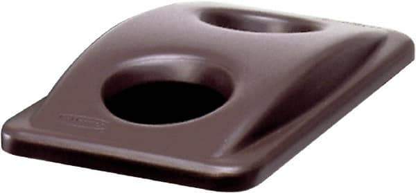 Rubbermaid - Rectangle Lid for Use with 15-7/8 Gal Rectangular Recycle Containers - Brown, Plastic, For 3540, 3541 & 3554 - Exact Tool & Supply
