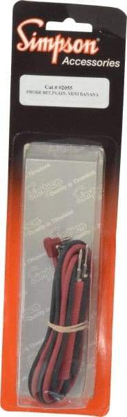 Simpson Electric - Electrical Test Equipment Leads - Use with 160 Handi Shock Resistant Analog VOM - Exact Tool & Supply