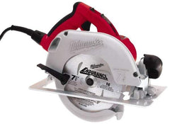 Milwaukee Tool - 15 Amps, 7-1/4" Blade Diam, 5,800 RPM, Electric Circular Saw - 120 Volts, 3 hp, 10' Cord Length, 5/8" Arbor Hole, Right Blade - Exact Tool & Supply