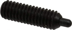 Gibraltar - 5/16-18, 1" Thread Length, 3/16" Plunger Projection, Steel Threaded Spring Plunger - 0.135" Max Plunger Diam, 1" Plunger Length, 3 Lb Init End Force, 15 Lb Final End Force, 3/32" Hex - Exact Tool & Supply