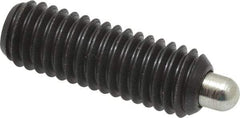 Gibraltar - 3/8-16, 1-1/8" Thread Length, 3/16" Plunger Projection, Steel Threaded Spring Plunger - 0.186" Max Plunger Diam, 1-1/8" Plunger Length, 2.8 Lb Init End Force, 7.2 Lb Final End Force, 3/16" Hex - Exact Tool & Supply