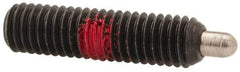 Gibraltar - 10-32, 3/4" Thread Length, 1/8" Plunger Projection, Steel Threaded Spring Plunger - 0.092" Max Plunger Diam, 3/4" Plunger Length, 1.3 Lb Init End Force, 2.7 Lb Final End Force, 1/16" Hex - Exact Tool & Supply