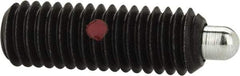 Gibraltar - 3/8-16, 1-1/8" Thread Length, 3/16" Plunger Projection, Steel Threaded Spring Plunger - 0.186" Max Plunger Diam, 1-1/8" Plunger Length, 2.8 Lb Init End Force, 7.2 Lb Final End Force, 3/16" Hex - Exact Tool & Supply