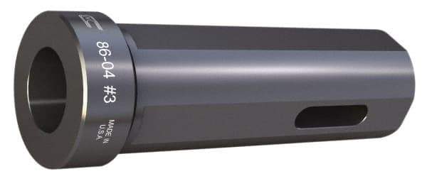 Global CNC Industries - MT1 Inside Morse Taper, Standard Morse Taper to Straight Shank - 5" OAL, Alloy Steel, Hardened & Ground Throughout - Exact Tool & Supply