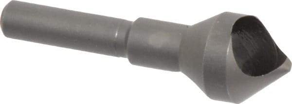 Weldon - 9/16" Head Diam, 1/4" Shank Diam, 82° High Speed Steel Countersink - Bright Finish, 1-7/8" OAL, Single End, Straight Shank, Right Hand Cut - Exact Tool & Supply