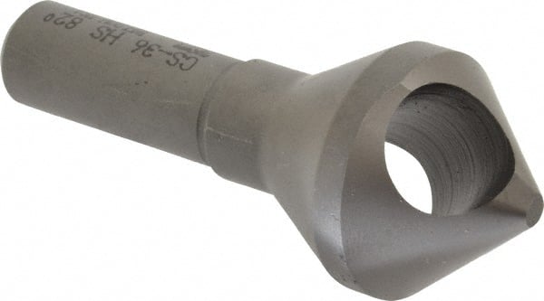 Weldon - 1-1/8" Head Diam, 1/2" Shank Diam, 82° High Speed Steel Countersink - Exact Tool & Supply