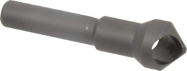 Weldon - 7/16" Head Diam, 1/4" Shank Diam, 90° High Speed Steel Countersink - Bright Finish, 1-11/16" OAL, Single End, Straight Shank, Right Hand Cut - Exact Tool & Supply