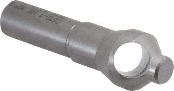 Weldon - 49/64" Head Diam, 1/2" Shank Diam, 82° High Speed Steel Countersink - Bright Finish, 2-5/8" OAL, Single End, Straight Shank, Includes Pilot, Right Hand Cut - Exact Tool & Supply