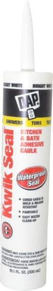 DAP - 10.1 oz Cartridge White Acrylic & Latex Caulk - -20 to 150°F Operating Temp, 15 min Tack Free Dry Time, 36 hr Full Cure Time - Exact Tool & Supply