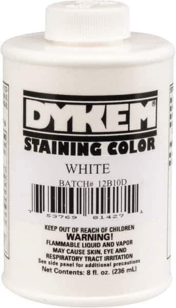 Dykem - 8 Ounce White Staining Color - Brush in Cap Container - Exact Tool & Supply