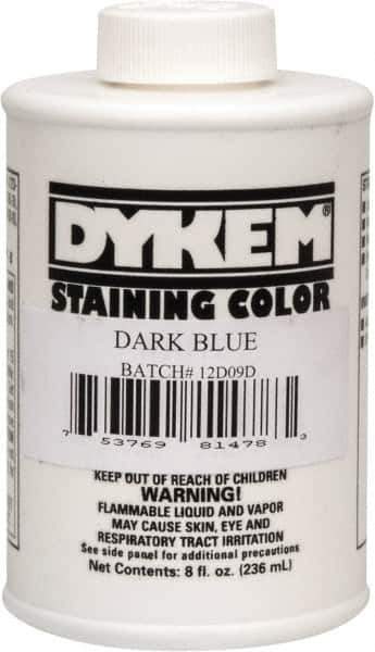 Dykem - 8 Ounce Dark Blue Staining Color - Brush in Cap Container - Exact Tool & Supply