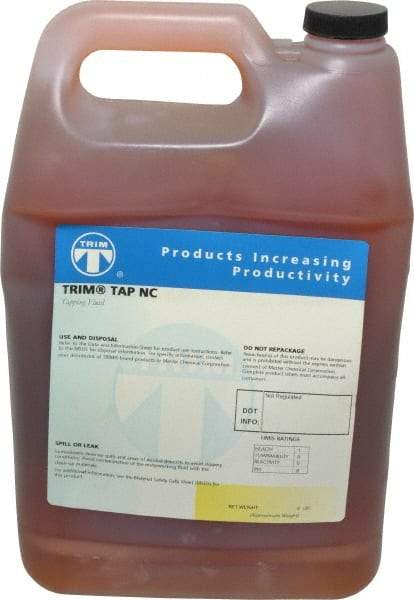 Master Fluid Solutions - Trim Tap NC, 1 Gal Bottle Tapping Fluid - Straight Oil, For Broaching, Gear Cutting, Gundrilling, Milling, Reaming, Sawing, Shaving, Threading - Exact Tool & Supply