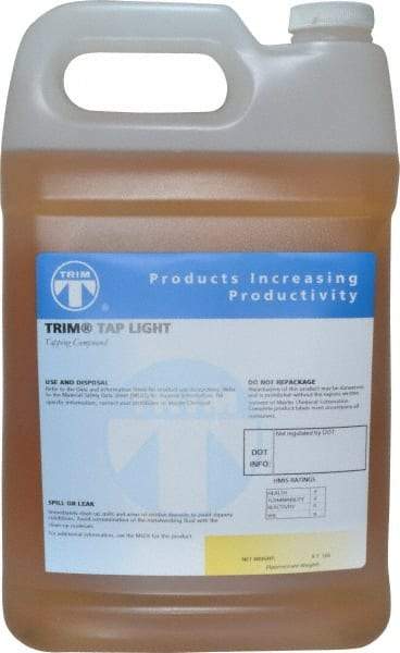 Master Fluid Solutions - Trim Tap Light, 1 Gal Bottle Tapping Fluid - Straight Oil, For Broaching, Gear Cutting, Gundrilling, Milling, Reaming, Sawing, Shaving, Threading - Exact Tool & Supply