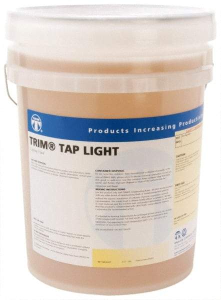 Master Fluid Solutions - Trim Tap Light, 5 Gal Pail Tapping Fluid - Straight Oil, For Broaching, Gear Cutting, Gundrilling, Milling, Reaming, Sawing, Shaving, Threading - Exact Tool & Supply