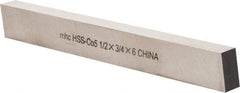 Interstate - M35 Cobalt Rectangular Tool Bit Blank - 1/2" Wide x 3/4" High x 6" OAL, Ground - Exact Tool & Supply