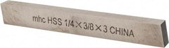 Interstate - M2 High Speed Steel Rectangular Tool Bit Blank - 1/4" Wide x 3/8" High x 3" OAL, Ground - Exact Tool & Supply