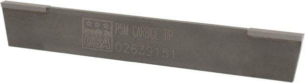Made in USA - 3/16 Inch Wide x 7/8 Inch High x 6 Inch Long, Parallel Blade, Cutoff Blade - Micrograin Grade, Bright Finish - Exact Tool & Supply