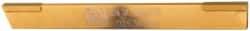 Made in USA - 1/8 Inch Wide x 1/2 Inch High x 4-1/2 Inch Long, Parallel Blade, Cutoff Blade - Micrograin Grade, TiN Coated - Exact Tool & Supply