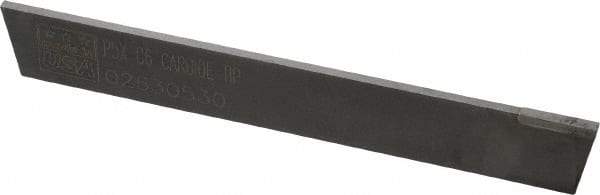 Made in USA - 1/8 Inch Wide x 7/8 Inch High x 6 Inch Long, Parallel Blade, Cutoff Blade - C6 Grade, Bright Finish - Exact Tool & Supply