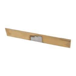 Made in USA - 1/16 Inch Wide x 1/2 Inch High x 4-1/2 Inch Long, Tapered Blade, Cutoff Blade - C6 Grade, TiN Coated - Exact Tool & Supply