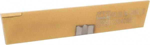 Made in USA - 1/8 Inch Wide x 1-1/8 Inch High x 6-1/2 Inch Long, Tapered Blade, Cutoff Blade - C6 Grade, TiN Coated - Exact Tool & Supply