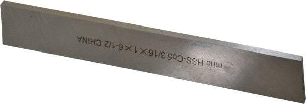 Interstate - 3/16 Inch Wide x 1 Inch High x 6-1/2 Inch Long, Parallel Cutoff Blade - M35 Grade, Bright Finish - Exact Tool & Supply