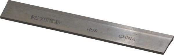 Interstate - 5/32 Inch Wide x 11/16 Inch High x 5 Inch Long, Parallel Blade, Cutoff Blade - M2 Grade, Bright Finish - Exact Tool & Supply