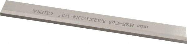 Interstate - 3/32 Inch Wide x 1/2 Inch High x 4-1/2 Inch Long, Parallel Blade, Cutoff Blade - M35 Grade, Bright Finish - Exact Tool & Supply