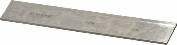 Interstate - 5/32 Inch Wide x 1-1/8 Inch High x 6-1/2 Inch Long, Parallel Blade, Cutoff Blade - M35 Grade, Bright Finish - Exact Tool & Supply