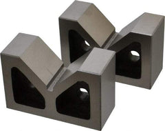 SPI - 2-3/16" Max Capacity, 90° Angle, Cast Iron V-Block - 4" Long x 1-9/16" Wide x 2-9/16" High, Sold as Matched Pair - Exact Tool & Supply