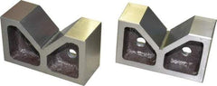 SPI - 3-1/16" Max Capacity, 90° Angle, Cast Iron V-Block - 6" Long x 2-7/16" Wide x 3-1/2" High, Sold as Matched Pair - Exact Tool & Supply