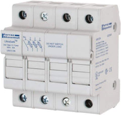 Ferraz Shawmut - 3 Pole, 600 VAC/VDC, 30 Amp, DIN Rail Mount Fuse Holder - Compatible with CC Class, 2.07 Inch Wide Fuse - Exact Tool & Supply
