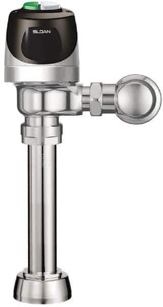 Sloan Valve Co. - 1-1/2" Spud Coupling, 1-1/2" Pipe, Closet Automatic Flush Valve - Dual Flush, 1.6/1.1 Gal per Flush, Metal Cover, Powered by 4 AA Batteries - Exact Tool & Supply