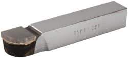Accupro - 4-1/2 Inch Long, 1/2 Inch Radius, Right Hand, Convex, RXD Style Radius Cutting Tool Bit - 3/4 Inch Long Tip, 3/16 Inch Thick, 3/4 Inch Shank Square, Carbide Tip - Exact Tool & Supply