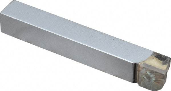 Accupro - 3-1/2 Inch Long, 9/32 Inch Radius, Left Hand, Convex, RXL Style Radius Cutting Tool Bit - 1/2 Inch Long Tip, 1/8 Inch Thick, 1/2 Inch Shank Square, Carbide Tip - Exact Tool & Supply