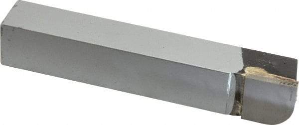 Accupro - 4-1/2 Inch Long, 13/32 Inch Radius, Left Hand, Convex, RXL Style Radius Cutting Tool Bit - 3/4 Inch Long Tip, 3/16 Inch Thick, 3/4 Inch Shank Square, Carbide Tip - Exact Tool & Supply