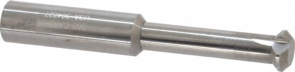 Accupro - 0.36" Cutter Head Diam, 1/32" Flat Width, 2-1/2" OAL, Solid Carbide, Single Right Hand Back Chamfer - Exact Tool & Supply