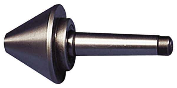 Value Collection - MT4 Taper Shank, 4.9" Head Diam Live Center - 1,200 Max RPM, 35mm Point Diam, 185mm Point Length, 1,400 Lb Max Workpc, Bull Nose Point - Exact Tool & Supply