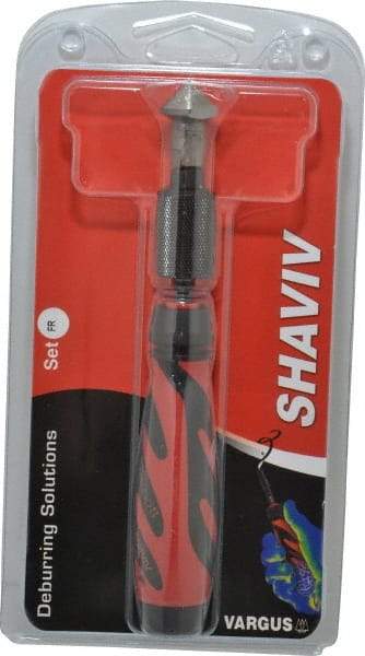 Shaviv - 3 Piece, High Speed Steel Blade, Hand Deburring Tool Set - FR Blade Holder, For Hole Edge - Exact Tool & Supply
