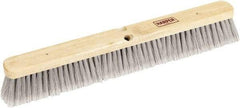 Harper Brush - 36" Smooth Surface Synthetic Push Broom - 3" Bristle Length, Wood Block, Threaded Handle Connection, Handle Sold Separately - Exact Tool & Supply