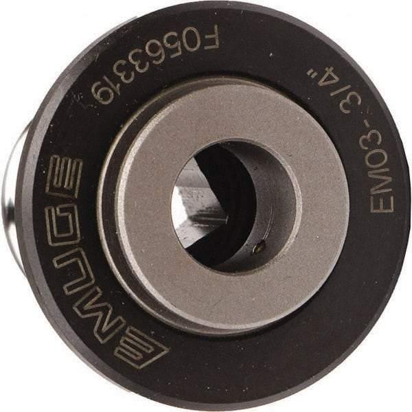 Emuge - 0.4724" Tap Shank Diam, 0.3543" Tap Square Size, #3 Tapping Adapter - 0.3937" Projection, 1.6142" Tap Depth, 1.7717" OAL, 1.2205" Shank OD, Through Coolant, Series EM03 - Exact Tool & Supply