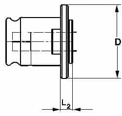 Emuge - 0.255" Tap Shank Diam, 0.191" Tap Square Size, 1/4" Tap, #3 Tapping Adapter - Exact Tool & Supply