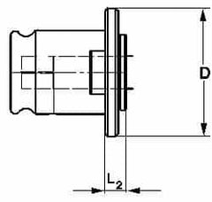 Emuge - 0.255" Tap Shank Diam, 0.191" Tap Square Size, 1/4" Tap, #3 Tapping Adapter - Exact Tool & Supply