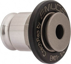 Emuge - 0.255" Tap Shank Diam, 0.191" Tap Square Size, 1/4" Tap, #1 Tapping Adapter - 0.28" Projection, 1.12" OAL, 3/4" Shank OD, Through Coolant, Series EM01 - Exact Tool & Supply